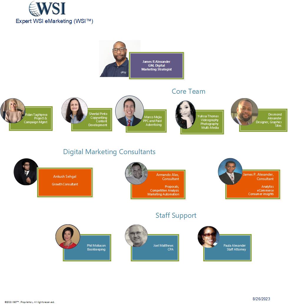 Expert WSI Marketing Organization Chart